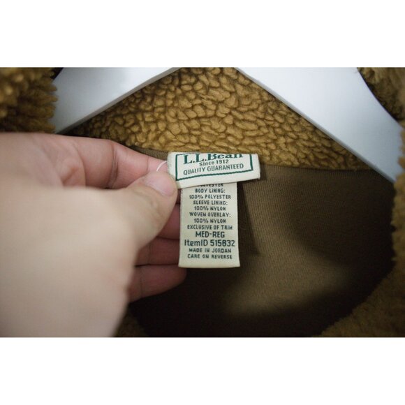 L.L. Bean Sherpa Fleece Deep Pile Jacket 515832 Medium - Picture 6 of 8